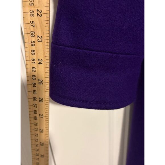 Vintage David Benjamin Overcoat Womens 8 100% New Wool Leather Trim Lined Heavy - Picture 5 of 9